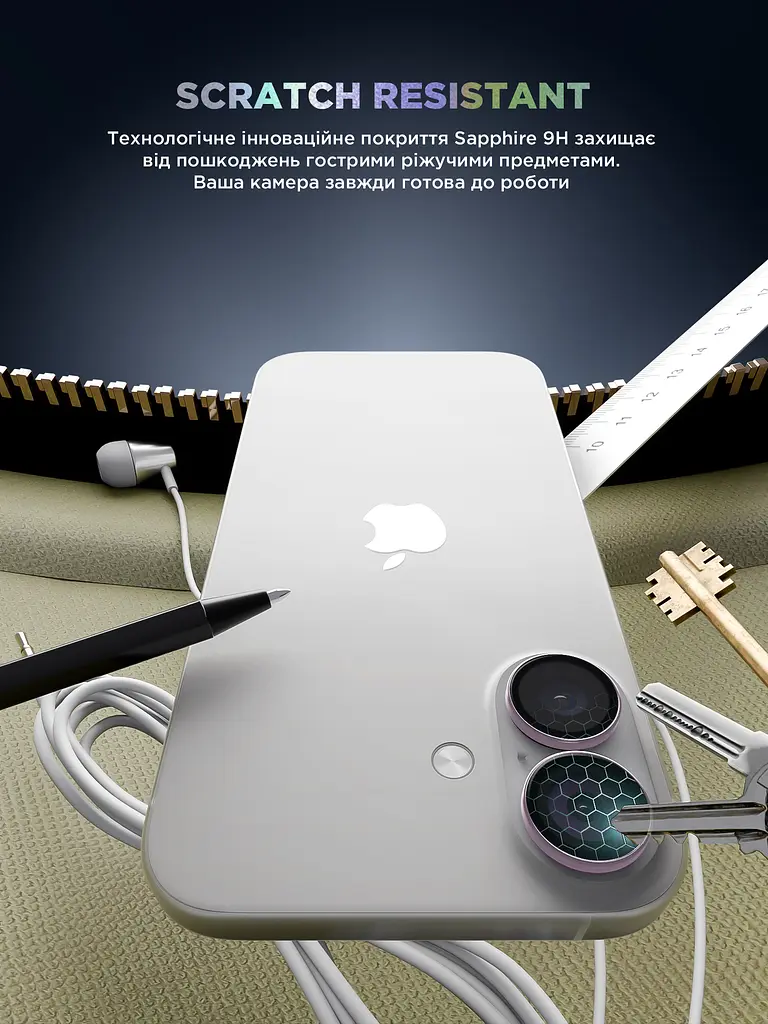 Захисне скло для камери Apple iPhone 17, Supreme BI, фіолетовий колір, з рамкою, глянцеве скло для захисту лінз, протиударне, прозоре, з клейовим шаром по контуру, не впливає на якість фото, ArmorStandart (ARM86446) - фото 5