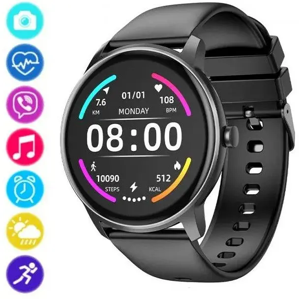 Розумний годинник Smart Watch Hoco Y4 та магнітна зарядка Чорний - фото 2