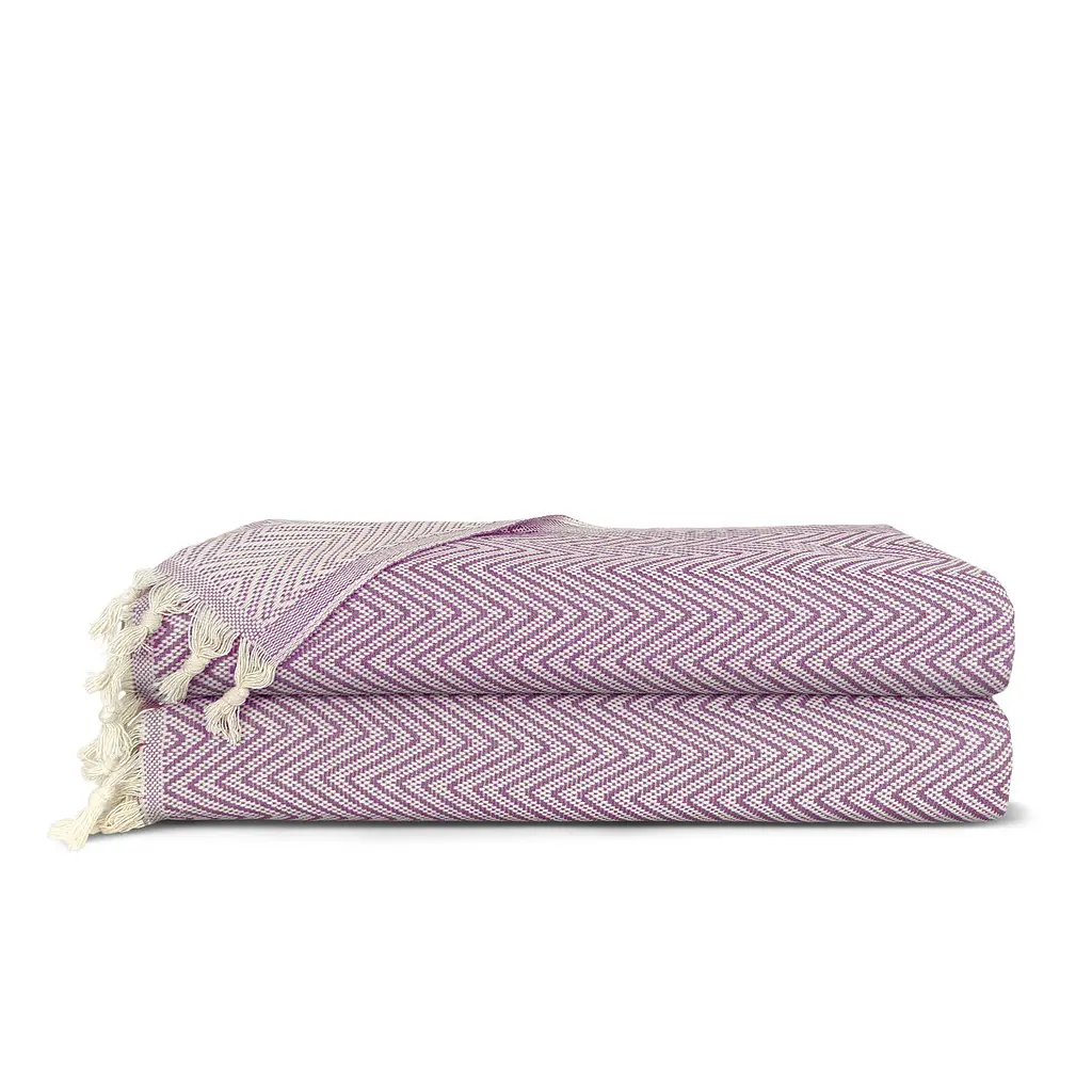 Плед хлопковый Cosas ZIGZAG CS3 180х230 см розовый (Plaid_Zigzag_04Bubble_180x230) - фото 1