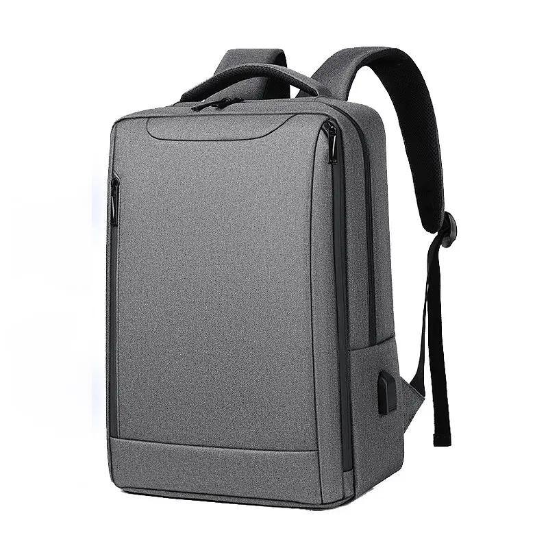 Рюкзак міський з кишенею для ноутбука Oumantu 2106-1 15,6 USB-порт Grey (IBN045S)