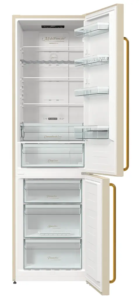 Холодильник Gorenje NRK6202CLI 200х60х60см 2 двери 235 (96) л А++ NF+ бежев (NRK6202CLI) - фото 6