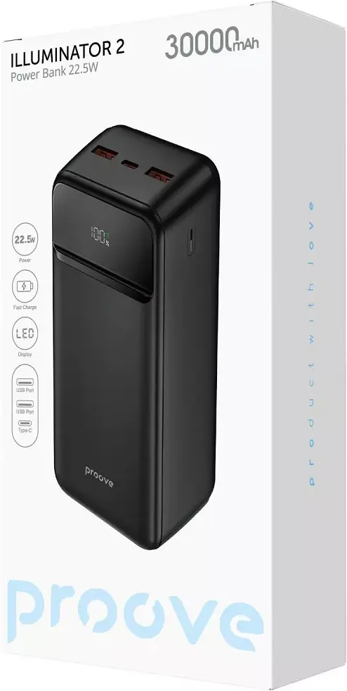 Портативний акумулятор Proove Illuminator 2 22.5W 30000mAh black (PBIP30212201) - фото 4