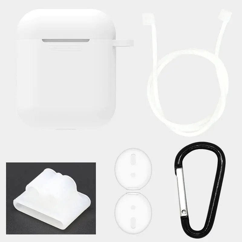 Чохол силіконовий DS Case для Apple AirPods/AirPods 2 White (343532331) - фото 3