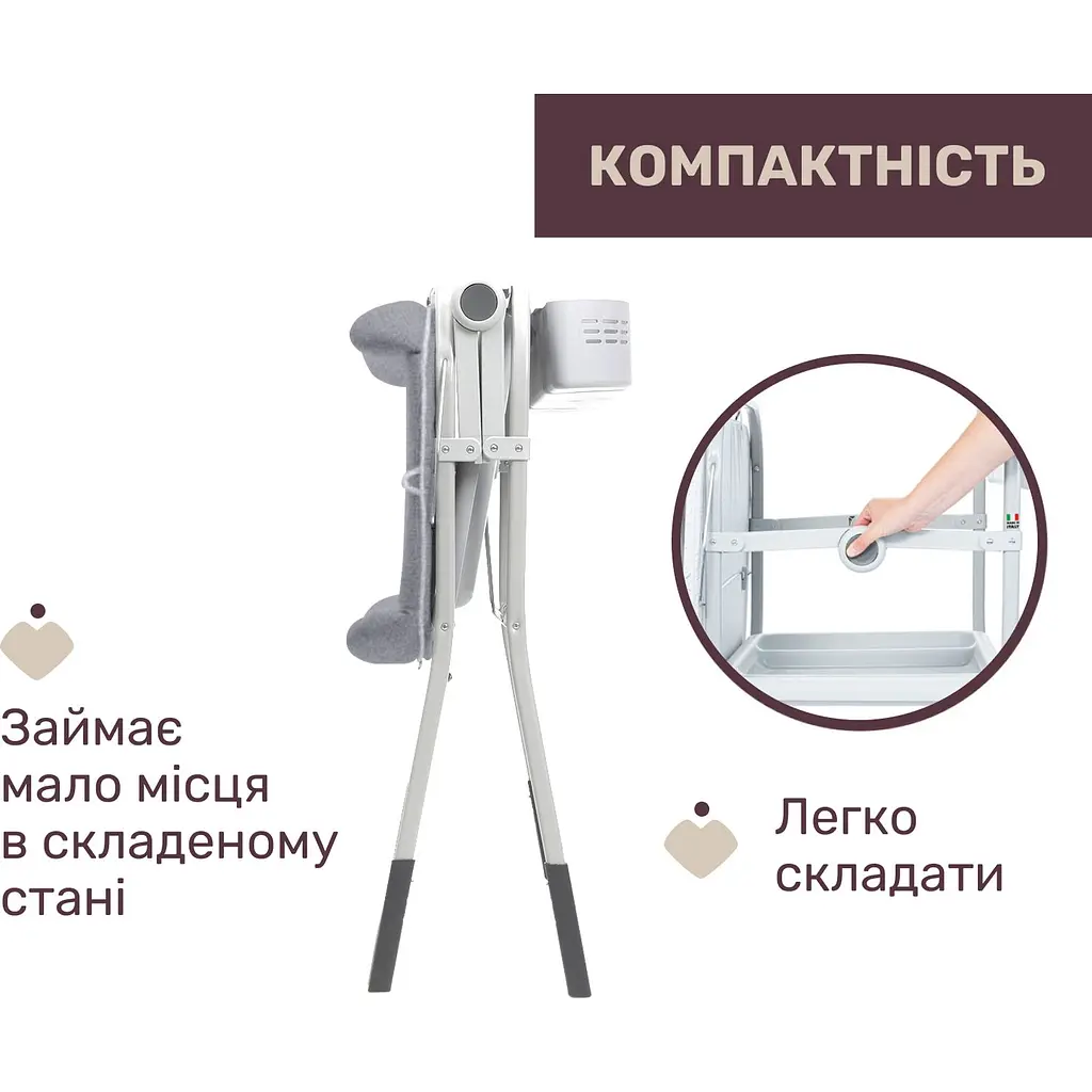 Столик для сповивання Chicco Cuddle & Bubble з ванночкою темно-сірий (79348.04.07) - фото 5
