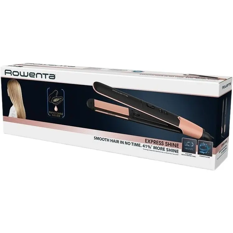 Випрямляч для волосся Rowenta Express Shine Papaya чорний (SF4620F0) - фото 6