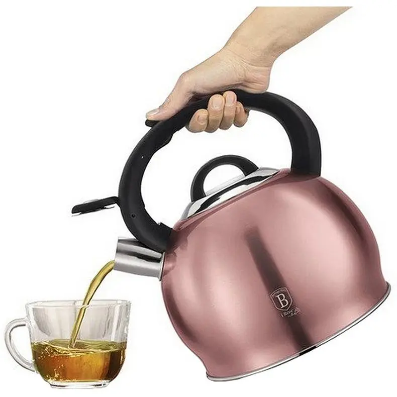 Чайник Berlinger Haus зі свистком рожеве золото 3 л (BH 1077N) - фото 3