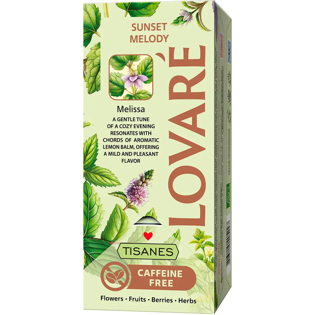 Чай Lovare Tisanes Sunset Melody из листьев мелиссы 31.2 г (24 шт. х 1.3 г) - фото 2
