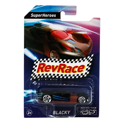 Машинка RevRace Супергерои Блэки черная (6036008618026) - фото 4