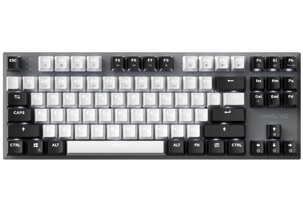 Клавиатура игровая механическая GamePro MK-124-G USB Hot-Swap Outemu Red Switch Black-White - фото 18