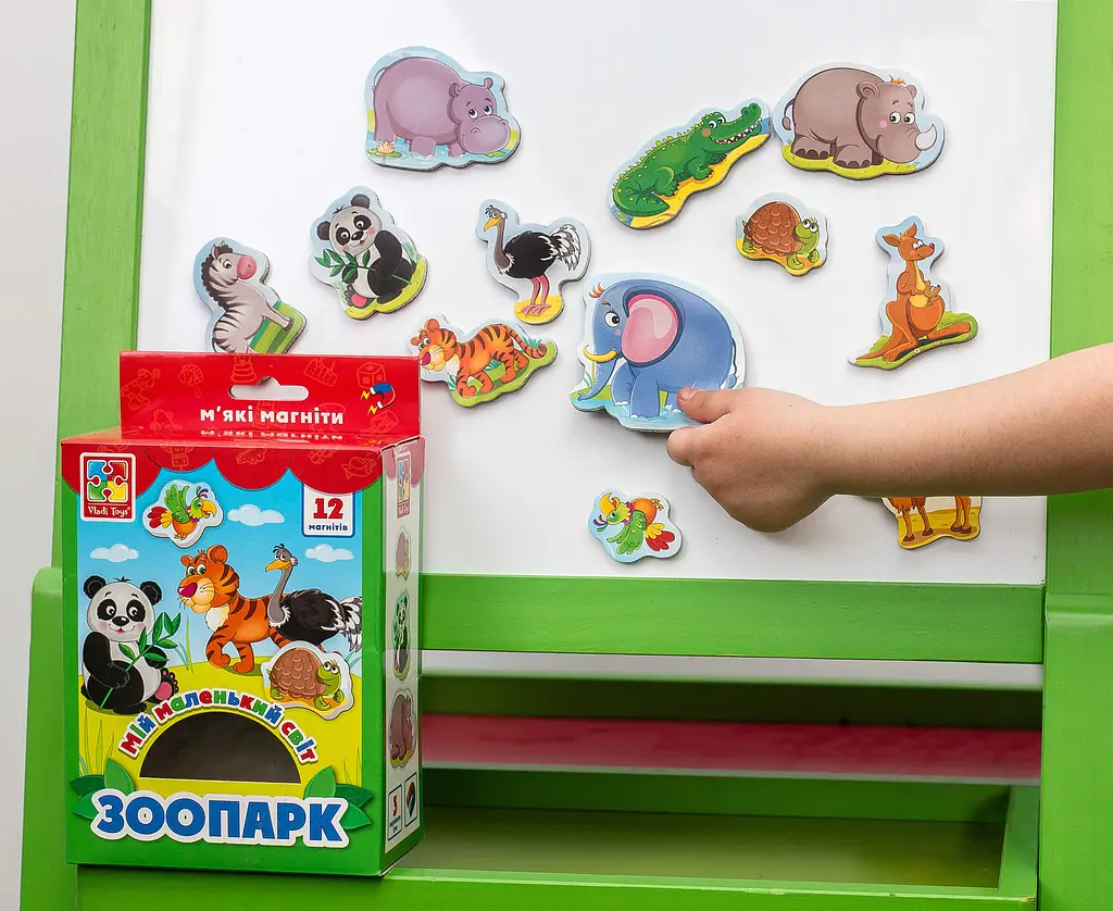 Магнітна гра Vladi Toys Мій маленький світ. Зоопарк, укр. мова (VT3106-10) - фото 2