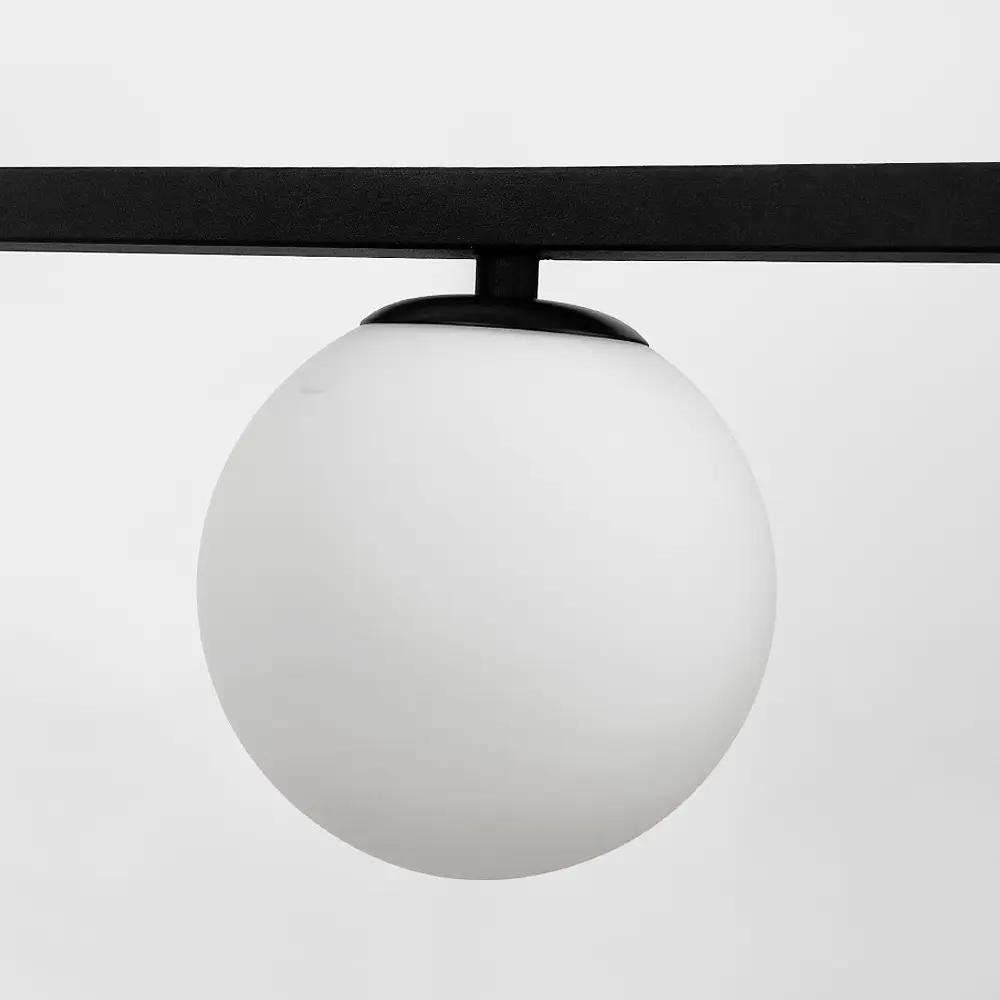 Удлиненная черная люстра со светодиодными латунными кольцами 120 см | Ст. NO 5-1200 | Line F - фото 3