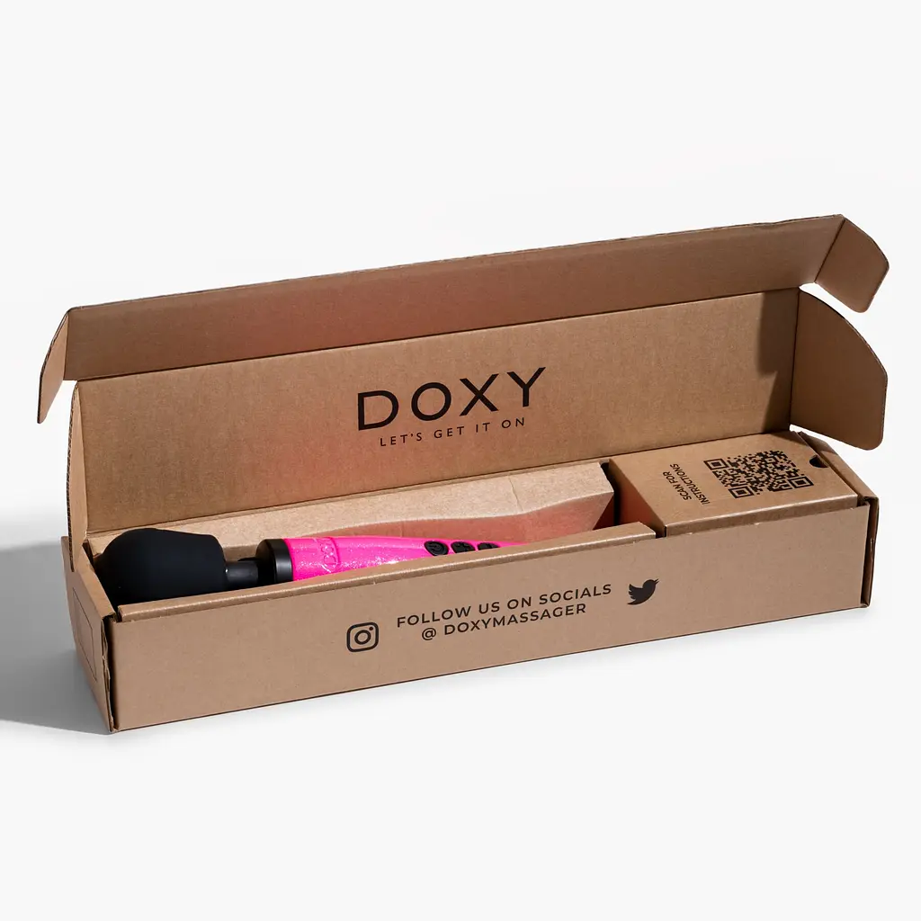 Вібромасажер DOXY Die Cast Massager Hot Pink, дуже потужний, живлення 220В, металевий корпус - фото 8