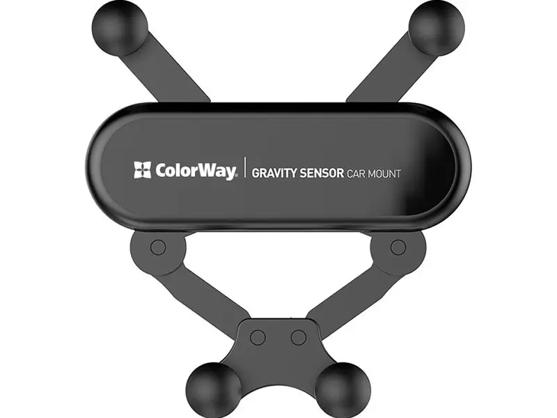 Автомобільний тримач ColorWay Gravity Sensor Holder Black (CW-CHG11-BK) - фото 4