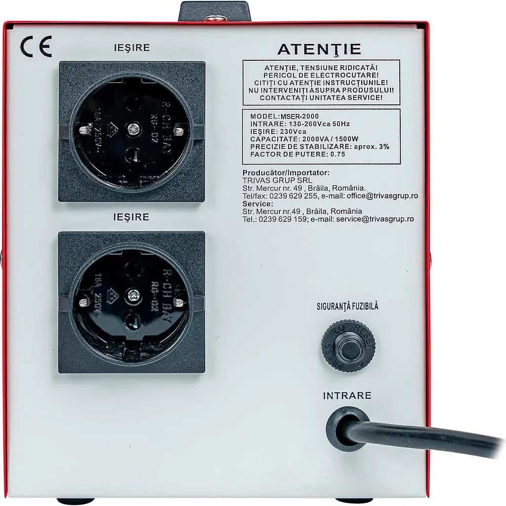 Стабілізатор напруги Conter MSER 2000 VA-V2/1600W [158564] - фото 4