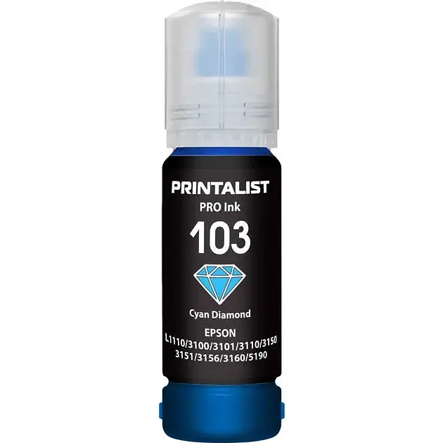 Чорнило PRINTALIST 103 для Epson L3100/3110/3150 70 г Cyan водорозчинне (PL103C)