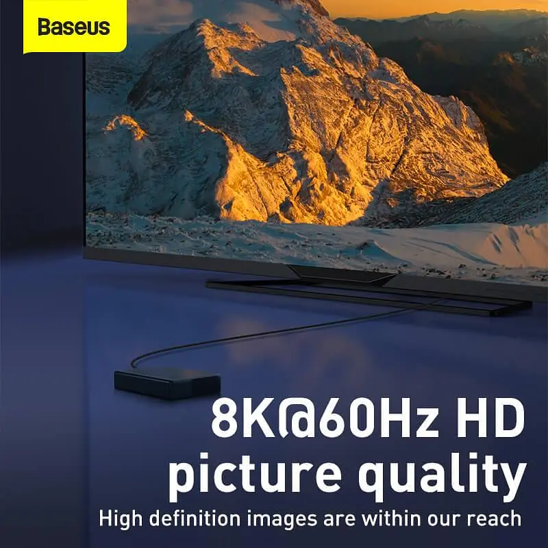 Кабель BASEUS HDMI 8K Adapter Cable 2 метра (CAKGQ-K01) - фото 4