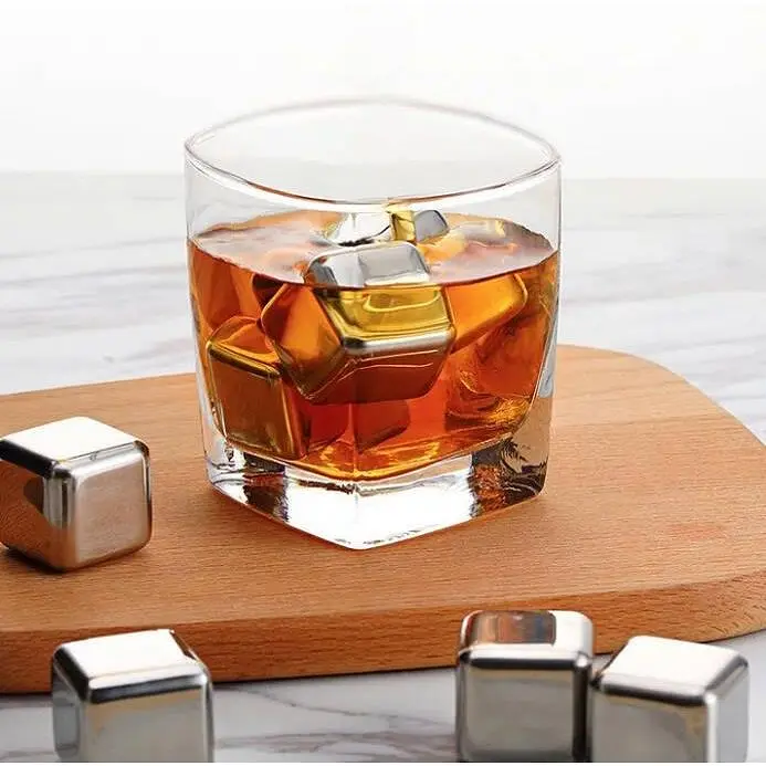 Металеві камені для віскі Circle Joy Ice Cubes (CJ-BK03) набір 4 штуки - фото 5