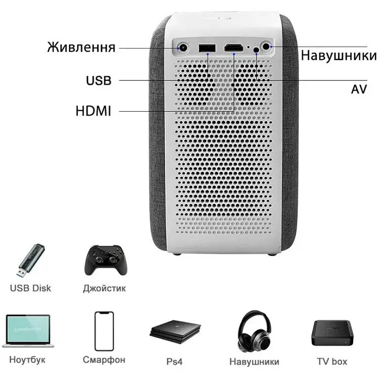 Проектор TouYinger H6 Pro с ярким изображением XPRO (H6 Pro_9150) - фото 2