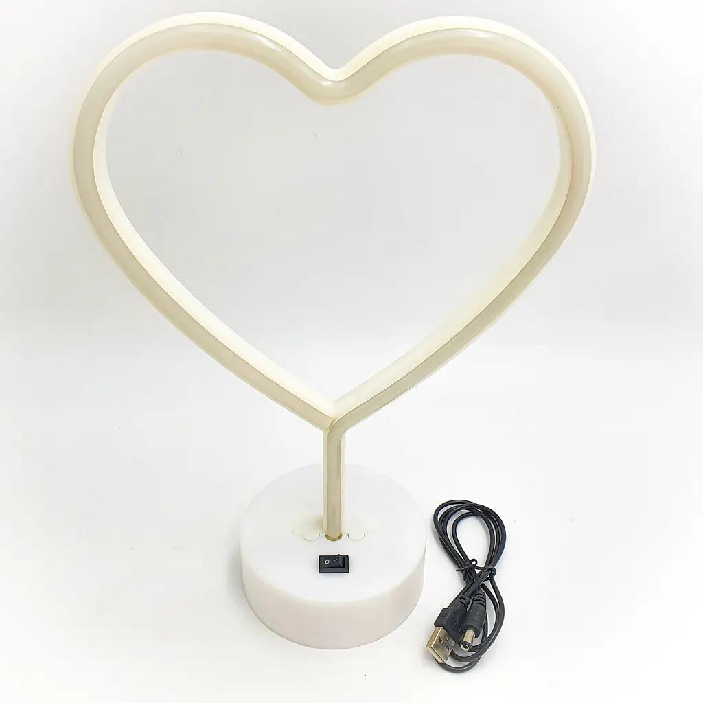 Неоновий світильник нічник лампа настільна декоративна Neon Decoration Lamp Серце червоне - фото 7