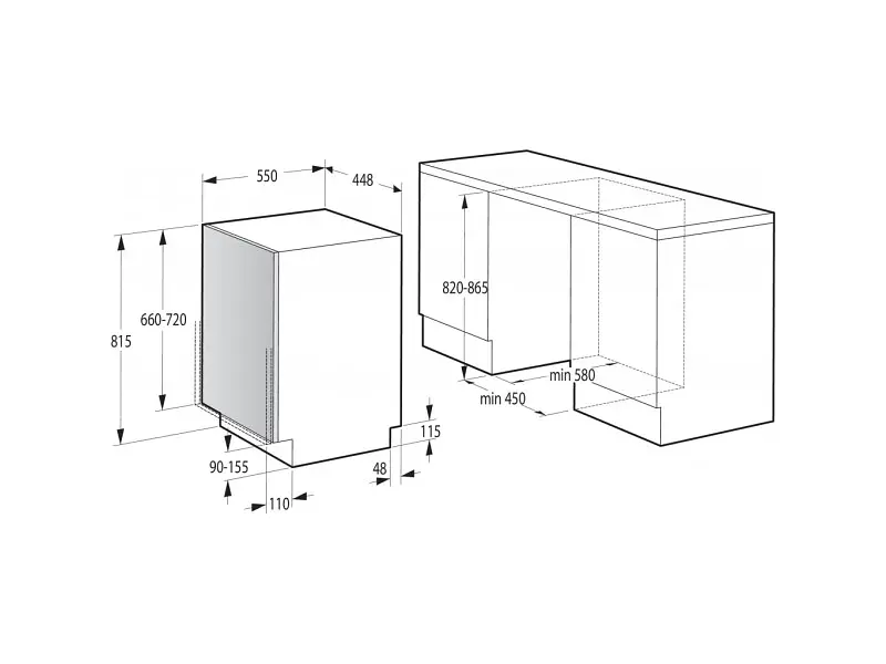 Вбудована посудомийна машина Gorenje GV520E10 - фото 6