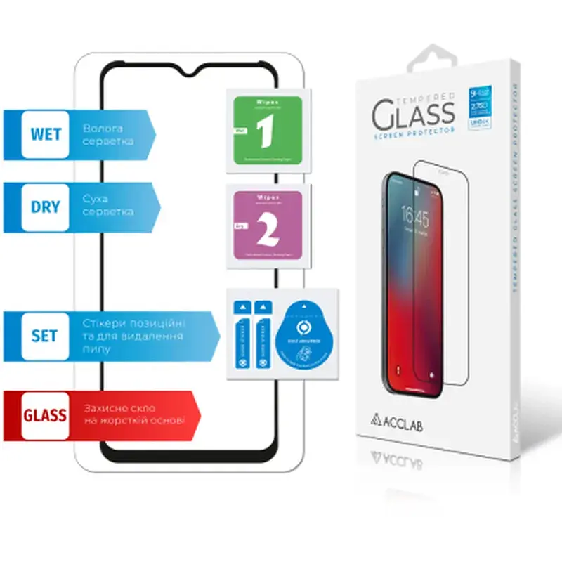 Скло захисне ACCLAB Full Glue Tecno Spark 8T (1283126542244) - фото 6