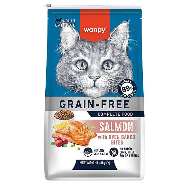 Сухий корм для котів Wanpy Adult Cat Grain Free Salmon Ванпі беззерновий з лососем 8 кг