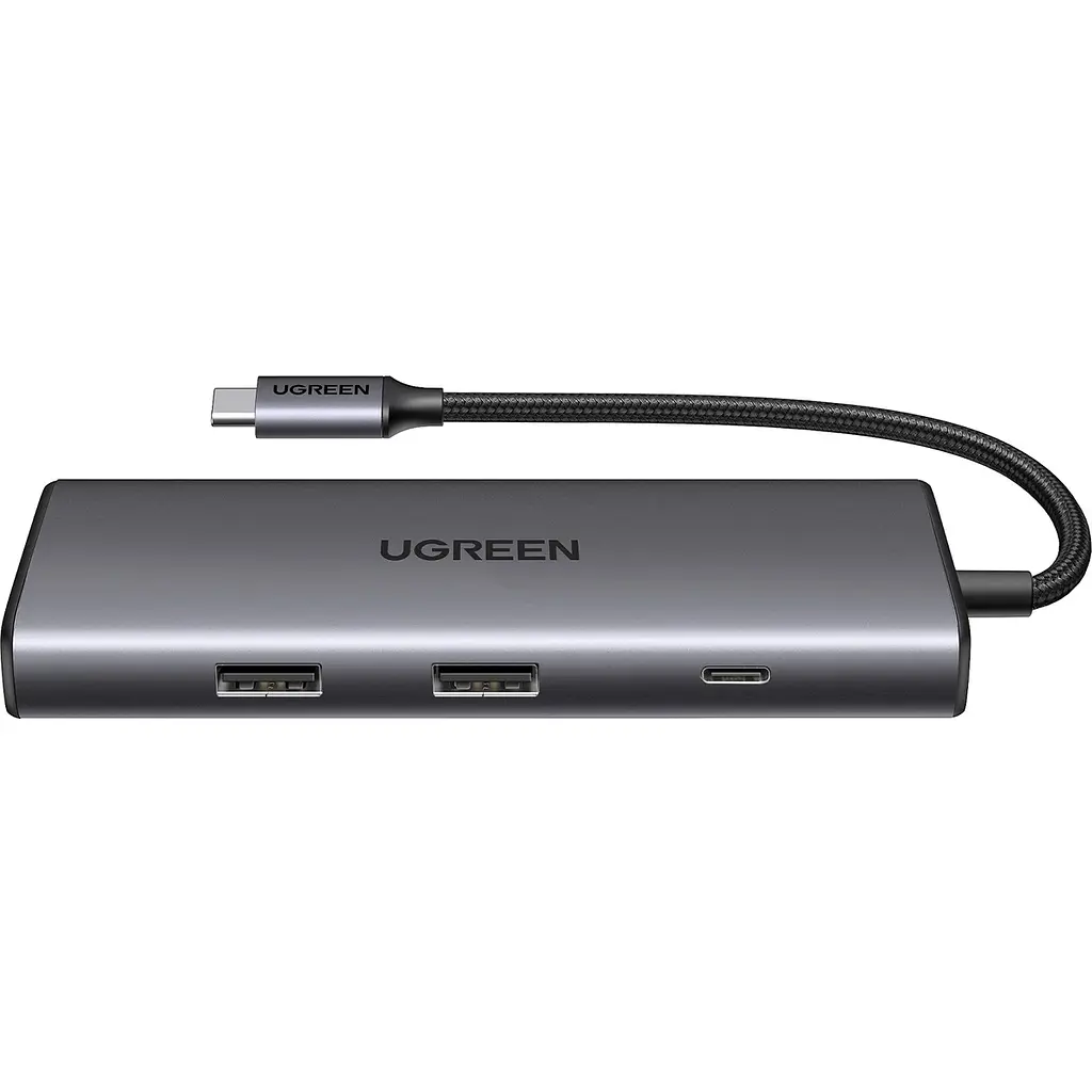 Док-станція USB3.1 Type-C --> HDMI 4K30Hz/USB 3.0x2/Type-C/SD/TF/ PD 100W CM498 7 in 1 Ugreen - фото 2
