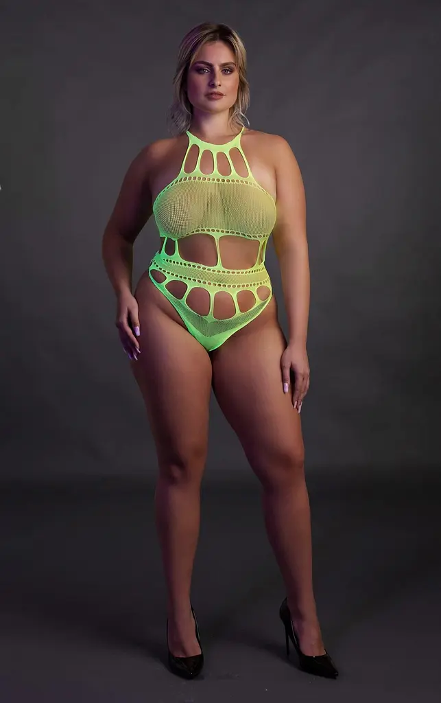 Боді Ouch! Grecian Neckline Neon, XL/XXXXL (зелений) - фото 3
