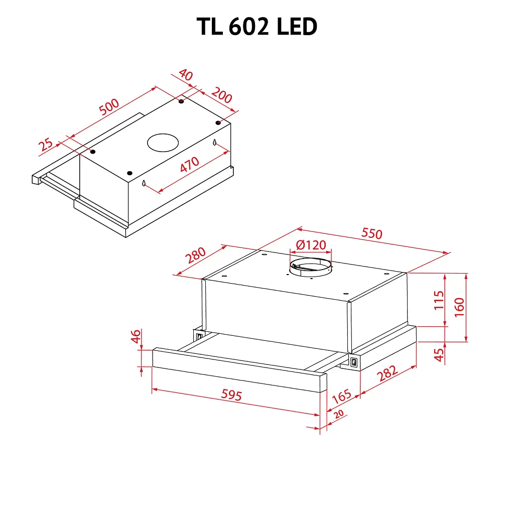Витяжка телескопічна Perfelli TL 602 BL LED - фото 12