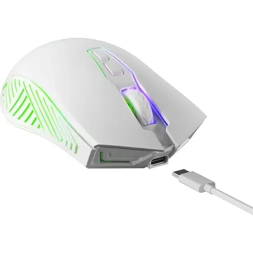 Миша бездротова Pandora GM-502, White, USB адаптер 2.4 ГГц, оптична Defender teh0028182 - фото 5