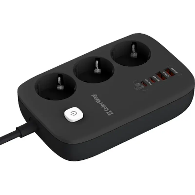 Мережевий фільтр живлення ColorWay CW-CHE34PDB 3 роз/4USB GaN3 Pro (CW-CHE34PDB) - фото 5