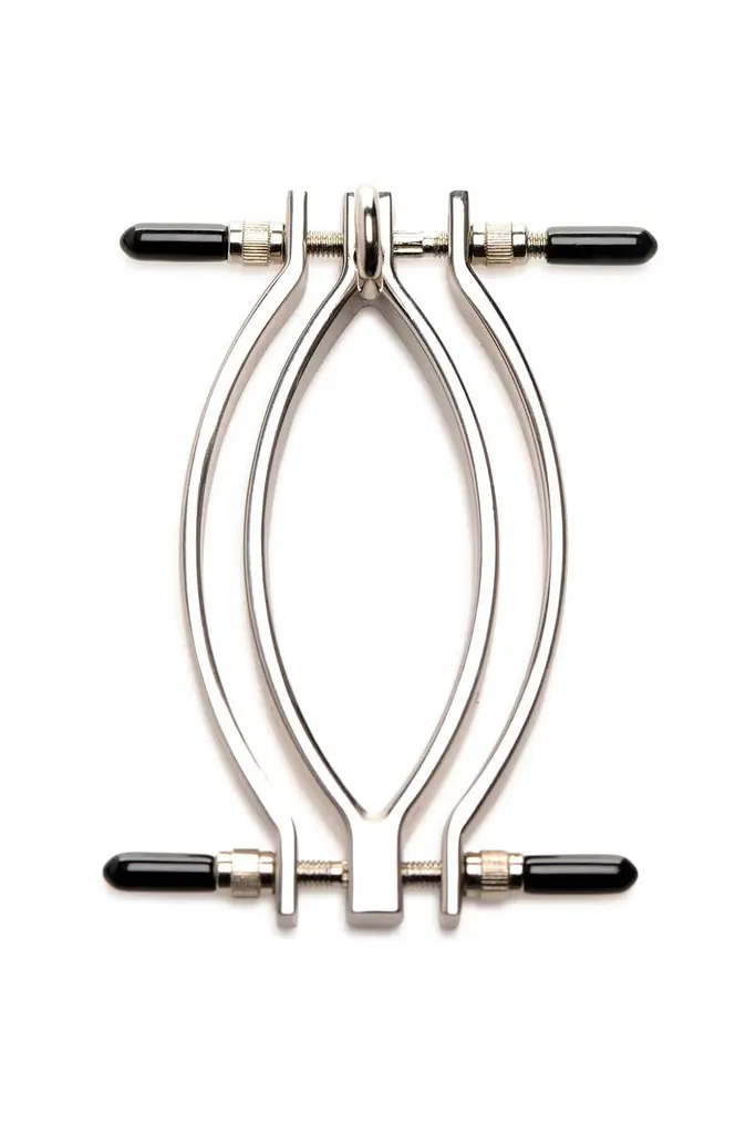 Зажим для половых губ с поводком Master Series Pussy Tugger Adjustable Vagina Clamp with Chain - фото 2