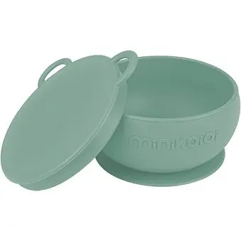 Тарілка з кришкою на присосці MinikOiOi Bowly River Green глибока (101080007) - фото 2