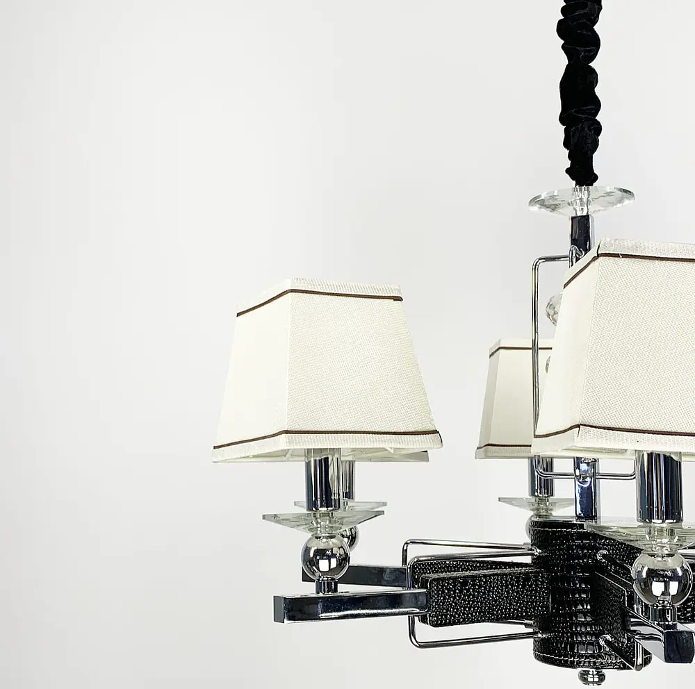 Классическая люстра с абажурами RAY Line.F S 8635/6 BK - фото 3