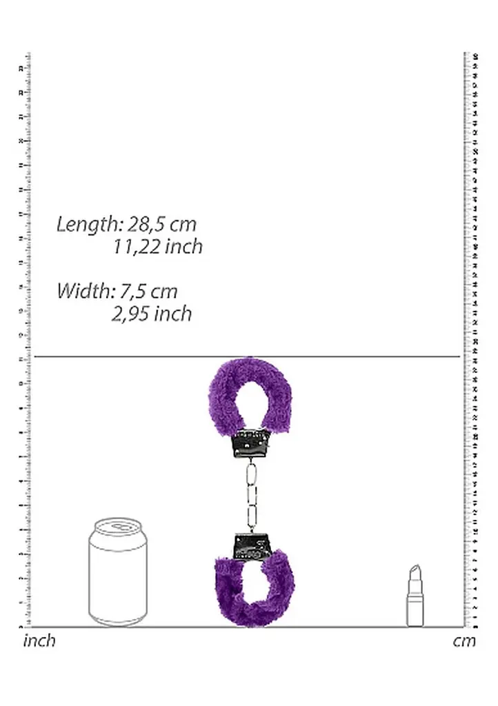 Наручники Beginners Handcuffs Furry - Purple Ouch! 36-OU002PUR 101705 - фото 4