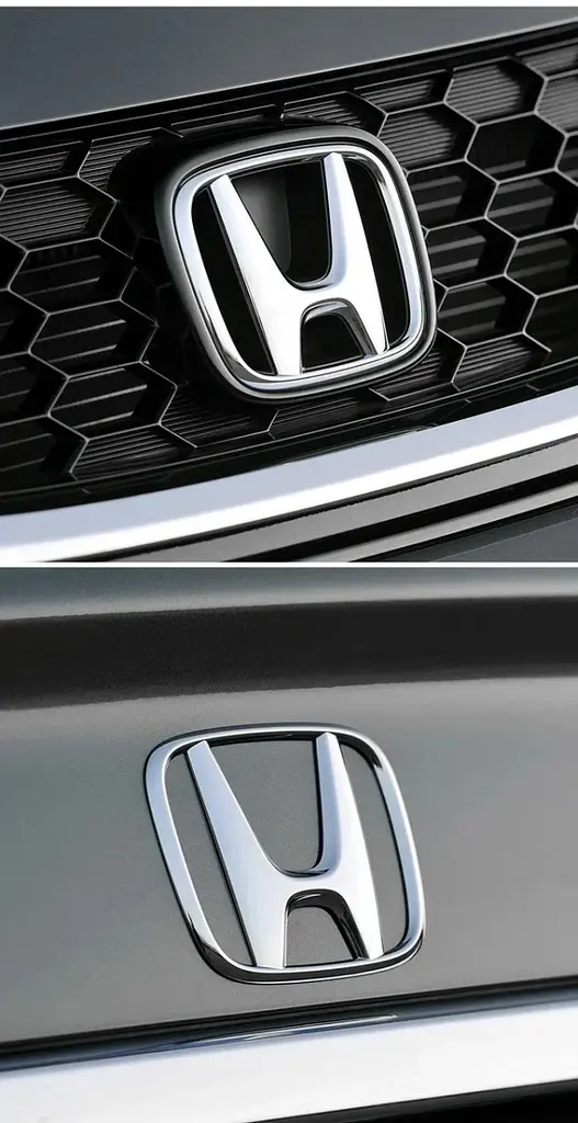 Емблема решітки задня для Honda Хром 92х75 мм Пластик (на скотчі та 2 вусики по центру) (Завод) - фото 3
