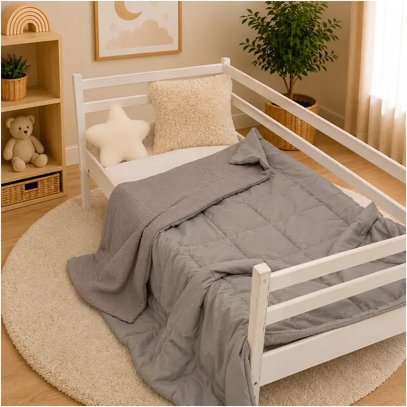 Плед дитячий MirSon Premium Pique Gray 110х140 см (2200013892564) - фото 9