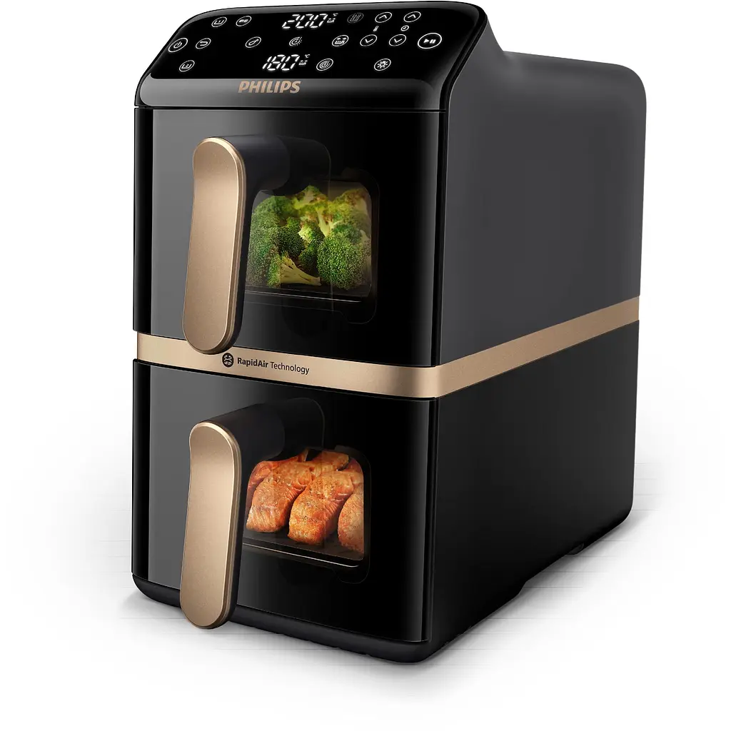 Мультипечь Philips Stacked Dual 2300 Вт черная (NA462/70) - фото 2