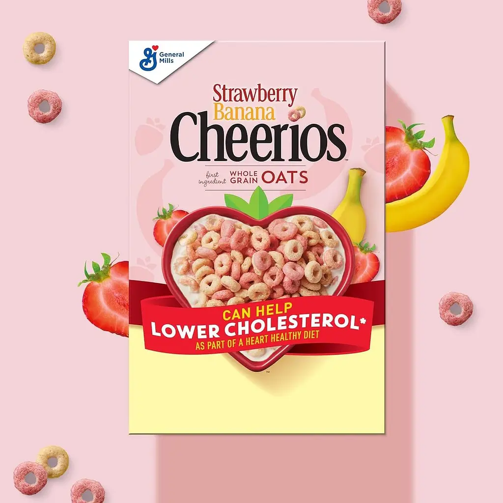 Сухий сніданок General Mills Cheerios Strawberry Banana 317г - фото 3