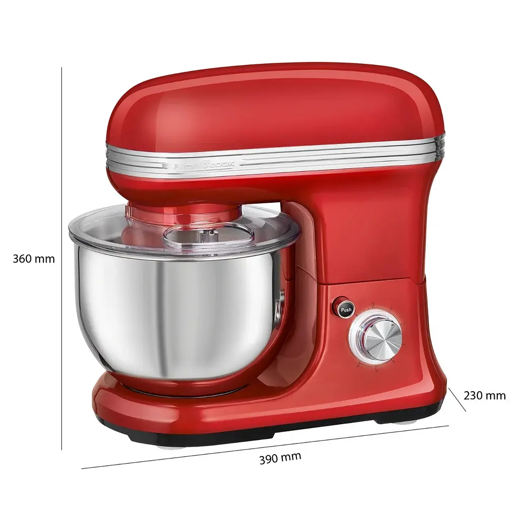 Планетарний міксер-тестоміс Profi Cook PC-KM 1197 Red 5л - фото 7