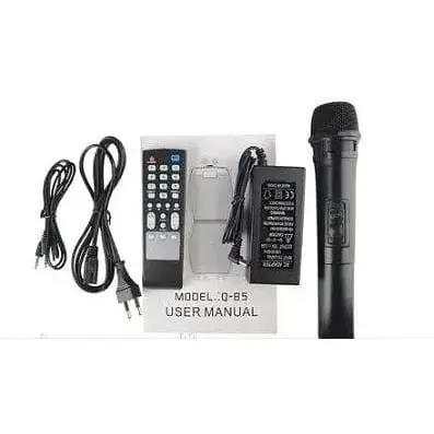 Акумуляторна акустична система XPRO Q85 колонка валіза 80Вт 8 дюймів USB SD FM радіо Bluetooth 1 радіомікрофон ДУ - фото 5