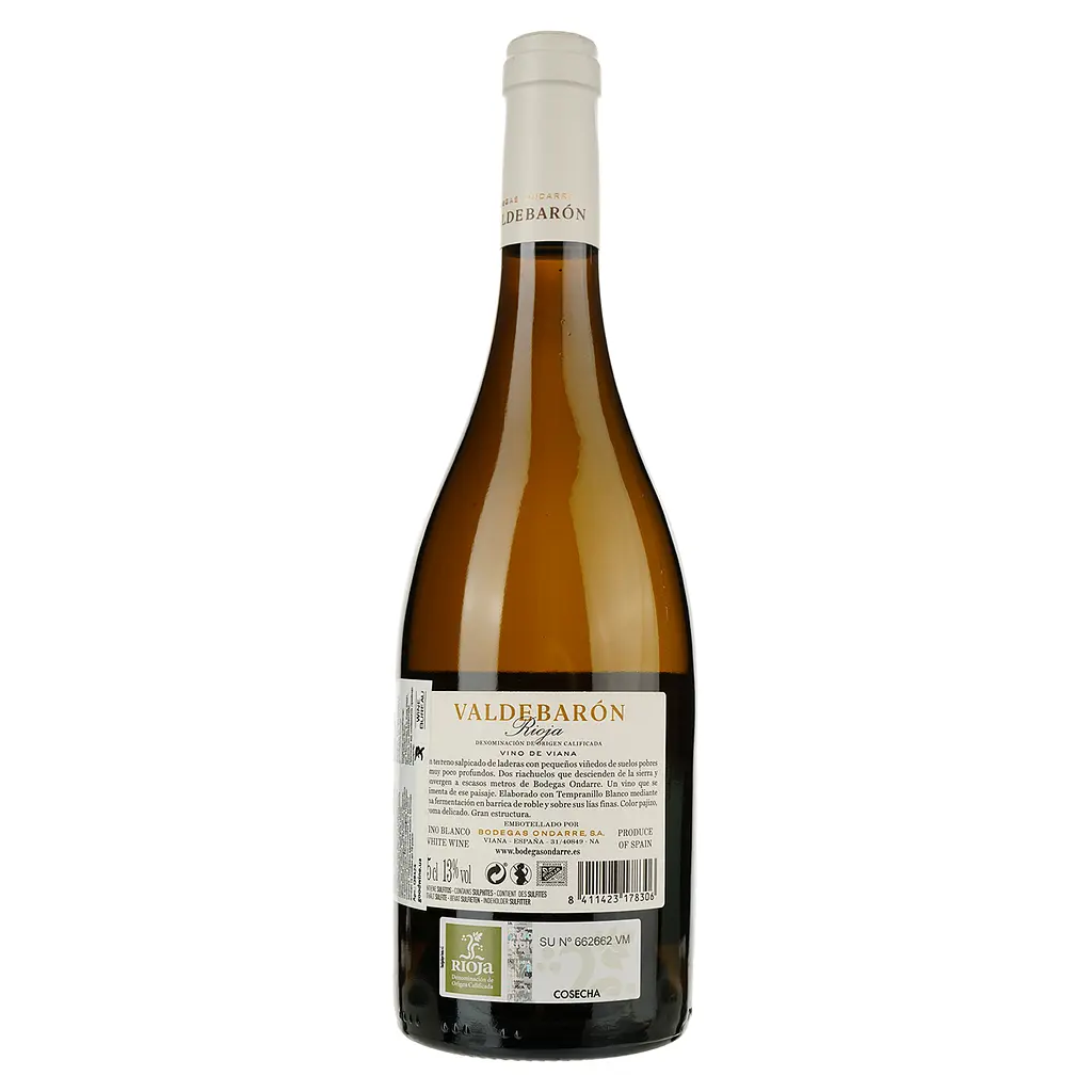 Вино Bodegas Olarra Valdebaron Blanco, біле, сухе, 13,5%, 0,75 л (Q8424) - фото 2