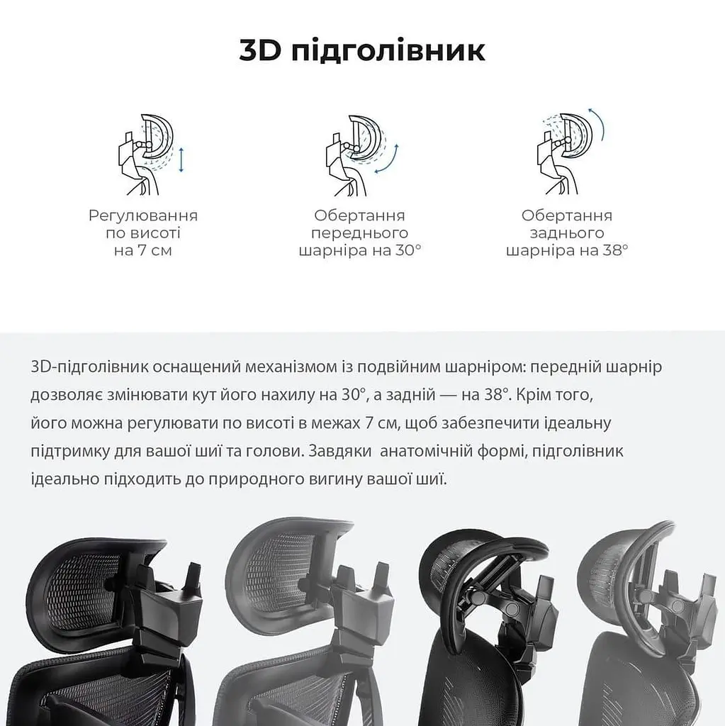 Ігрове крісло Anda Seat X-Air Pro Size XL Mesh Gray (AD-WY-01-GGF-G01) - фото 11