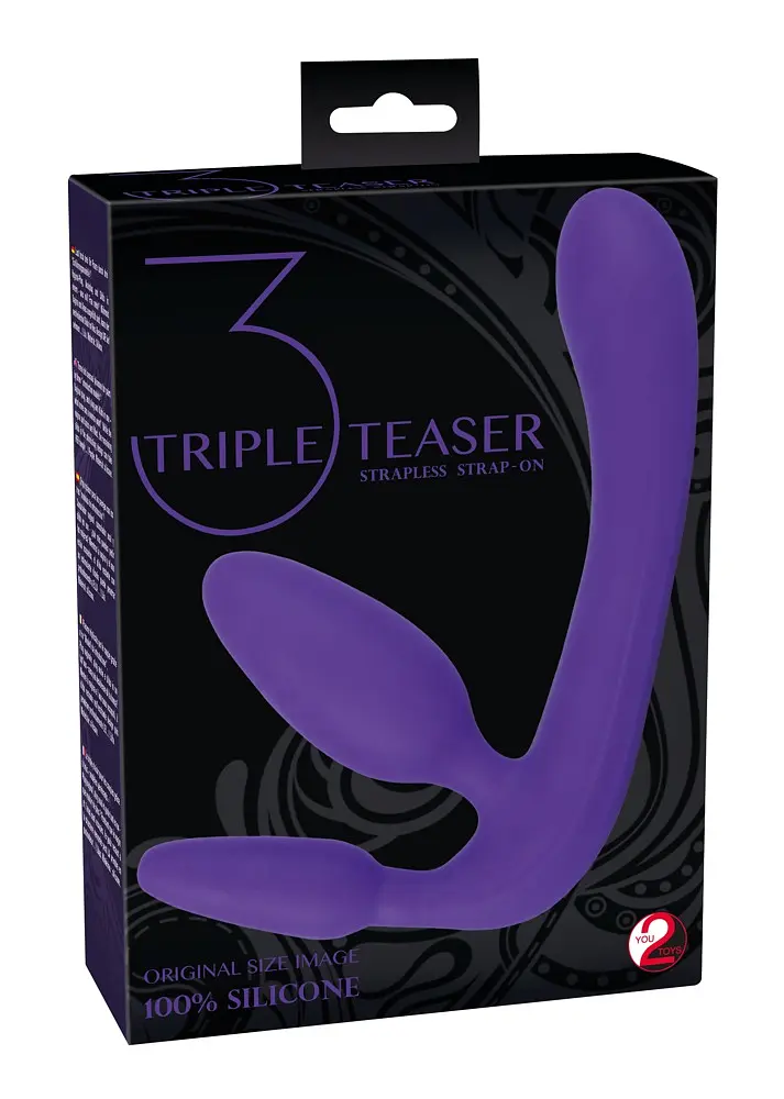 Страпон безремяний, 20х4 см (фіолетовий) Orion-Triple Teaser Strapless Strap-On - фото 3