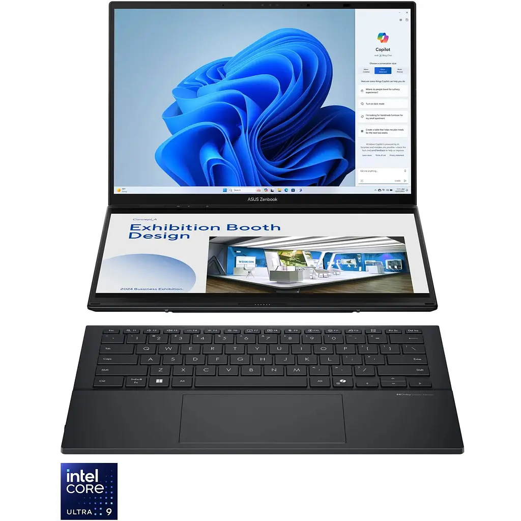 ASUS Zenbook Duo UX8406CA Ultra 7 255H la 51GHz, 14'', сенсорный, 32GB LPDDR5X, 1TB, Arc, Windows 11 Pro - фото 1
