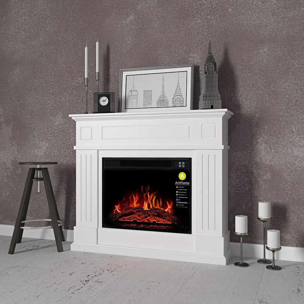 Камінокомплект ArtiFlame LAURITZ AF23S БІЛИЙ Б'ЯНКО (зі звуком) - фото 2