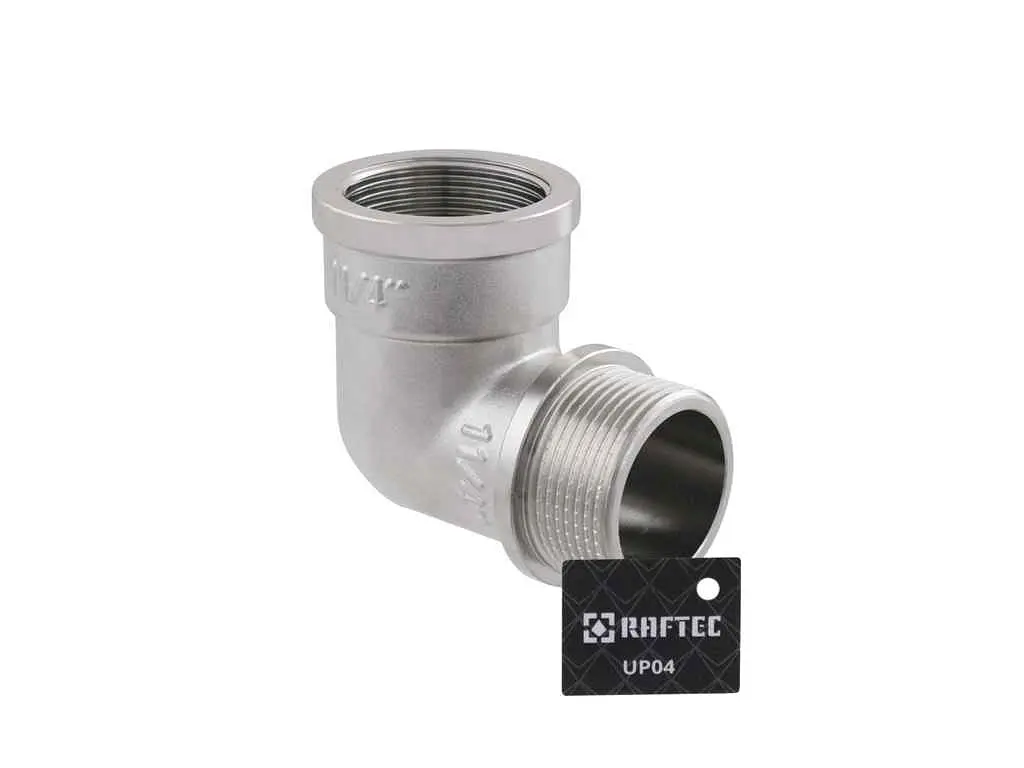 Кут RAFTEC 1 1/4" латунь, ЗВ, DN32, нікель, UP04 - фото 3