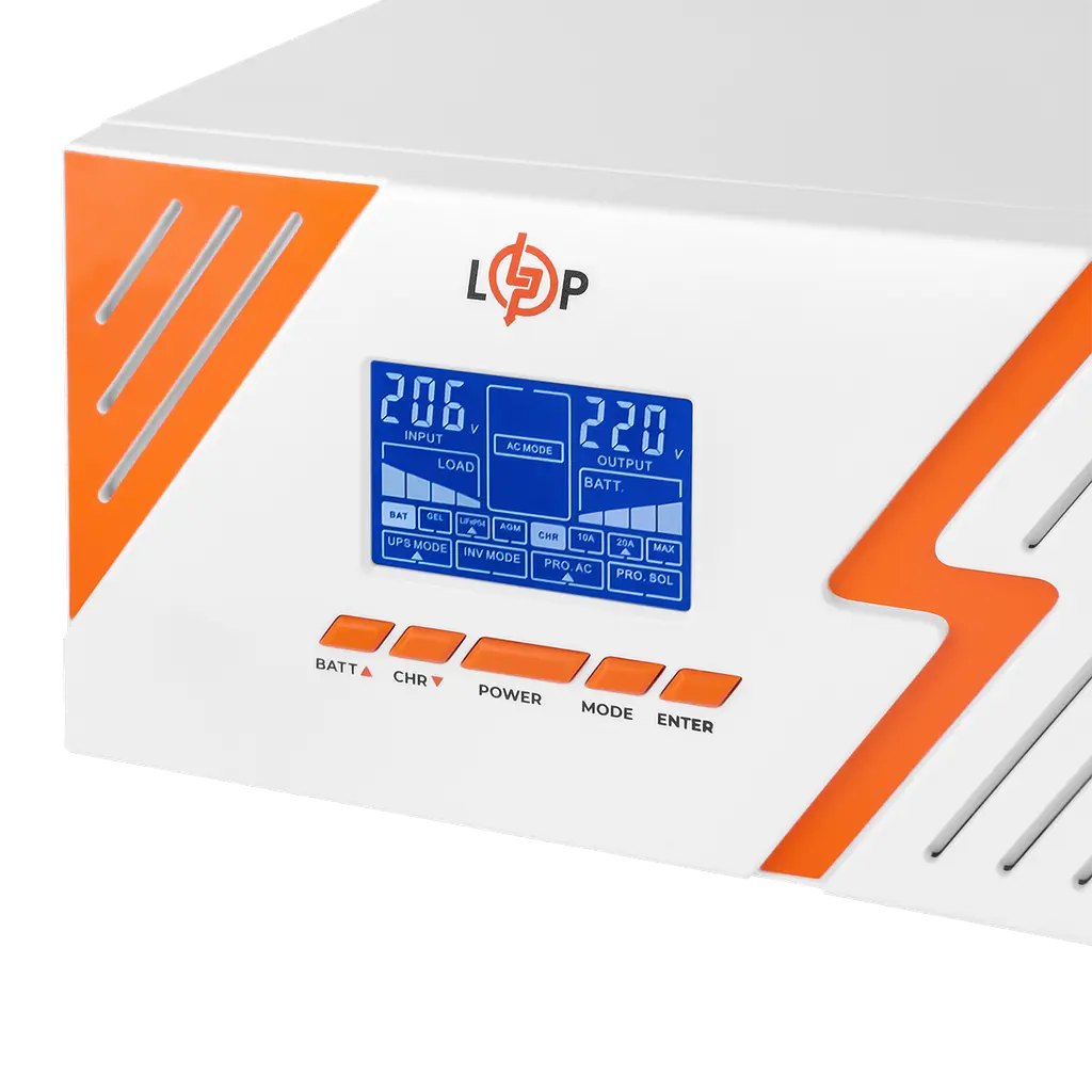 ДБЖ з правильною синусоїдою 12V LPM-PSW-1500VA (1050Вт) White - фото 7