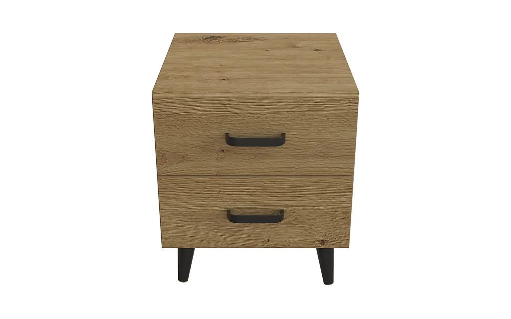 Тумба Вива 2 на конусных ножках Ferrum-decor 41x35x40 Черный металл ДСП Дуб Артизан 16 мм (FRD-106816) - фото 2