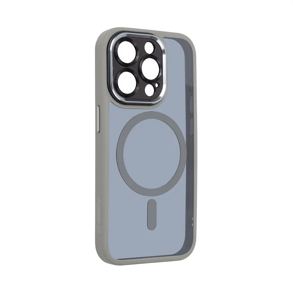 Чехол для Apple iPhone 15 Pro, Unit MagSafe SE, серый, с защитой камеры, магсейф, противоударный, магнитный, панель-накладка с MagSafe, с поддержкой беспроводной зарядки, TPU+PC, защита всего корпуса, ударостойкий, ArmorStandart (ARM75380) - фото 2